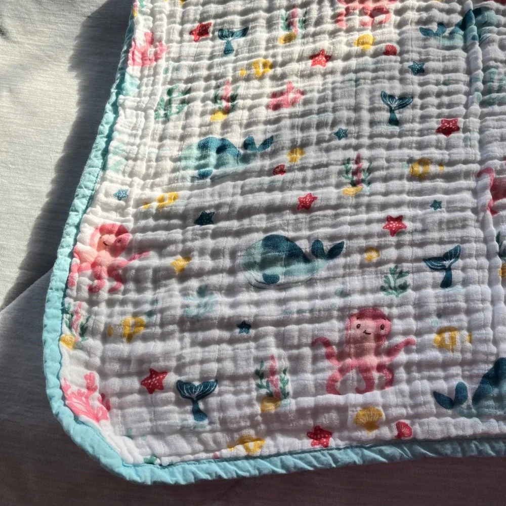 Haus & Kinder Muslin Baby Blanket‎ Sea Life 40